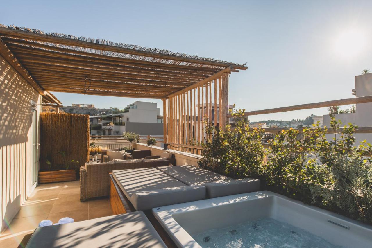 Luxury Apartment With Acropolis View Terrace And Jacuzzi In The Heart Of Athens - Living Stone Azurite ภายนอก รูปภาพ